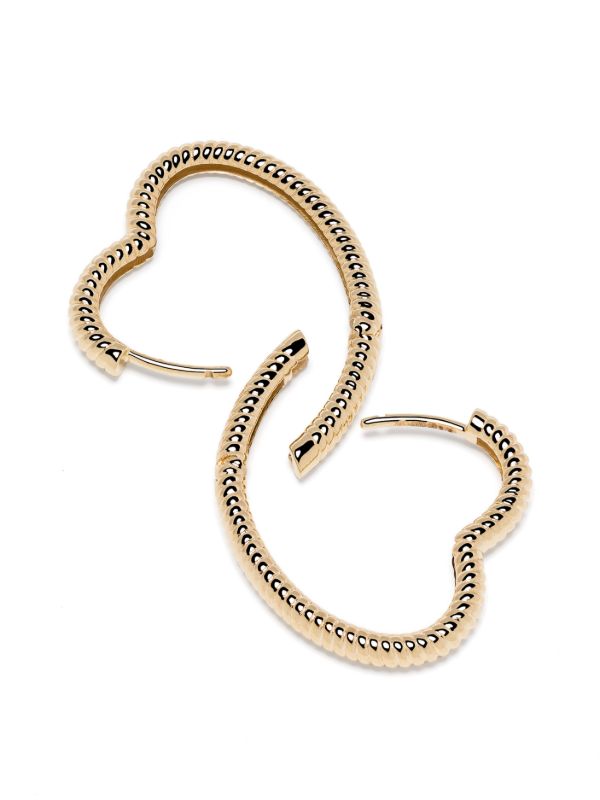 Yvonne Léon 9K Yellow Gold Coeur Heart Hoop Earrings | Browns Fine Earrings