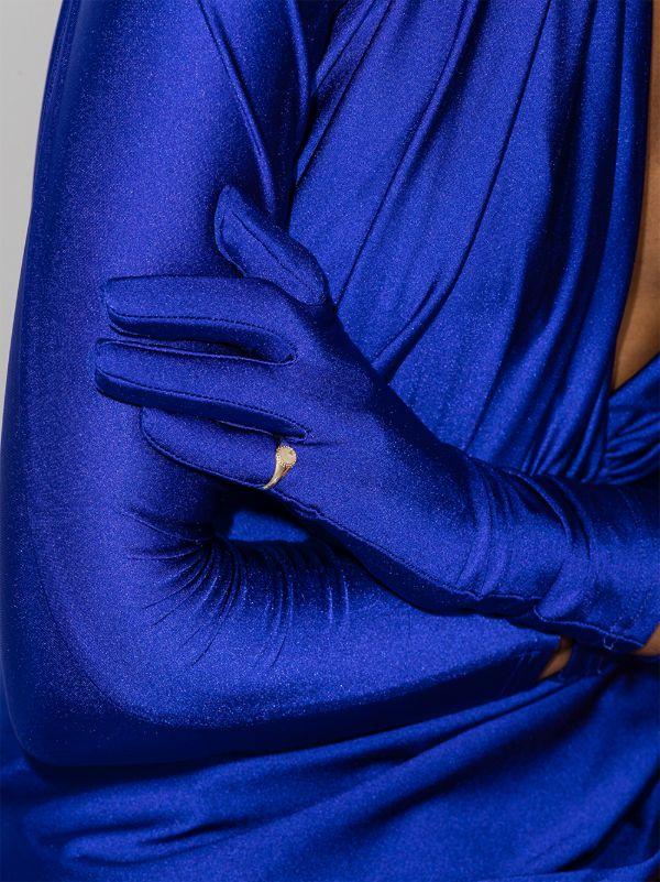 Yvonne Léon 9K Yellow Gold Mini Oval Diamond Signet Ring | Browns Fine Rings