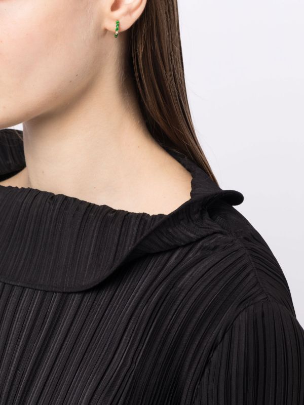 Yvonne Léon 9K Yellow Gold Mini Torsade Diamond Hoop Earrings | Browns Earrings