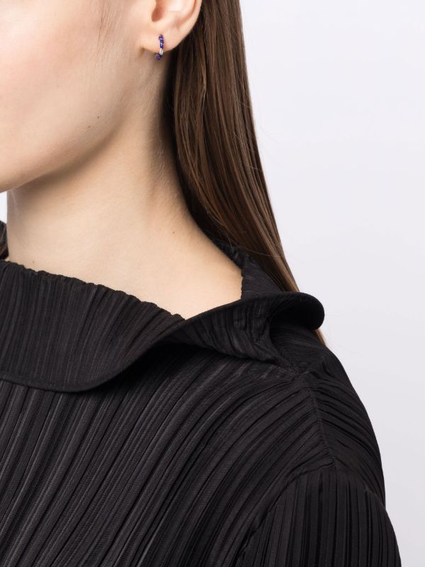 Yvonne Léon 9K Yellow Gold Mini Torsade Diamond Hoop Earrings | Browns Earrings