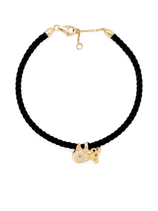 Yvonne Léon 9kt yellow gold Koala diamond bracelet | Browns Fine Bracelets
