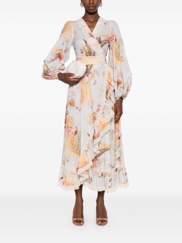 ZIMMERMANN Ascension Frill Midi Dress | Browns Day Dresses