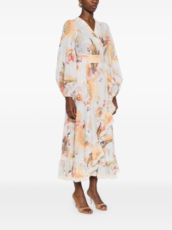 ZIMMERMANN Ascension Frill Midi Dress | Browns Day Dresses