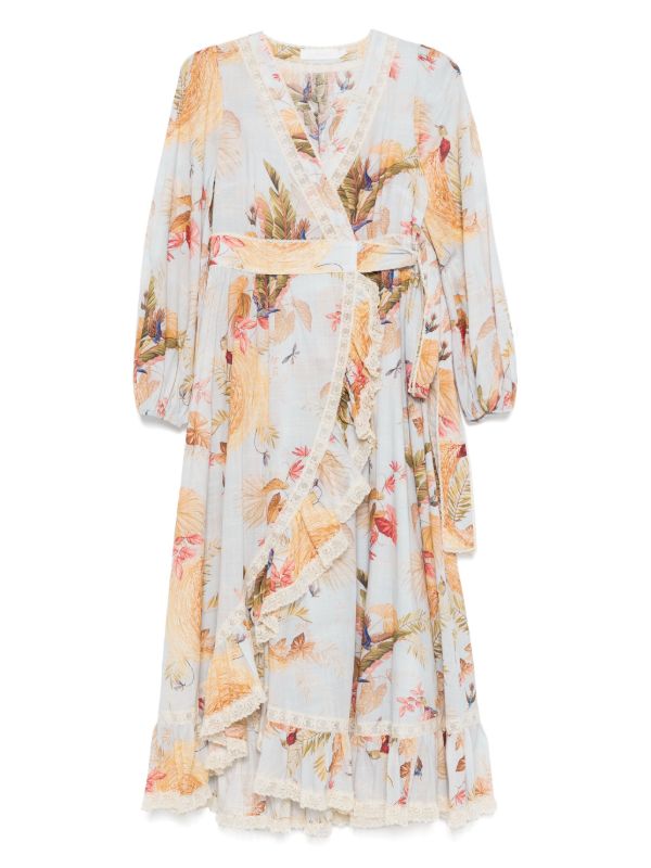 ZIMMERMANN Ascension Frill midi dress | Browns Day Dresses