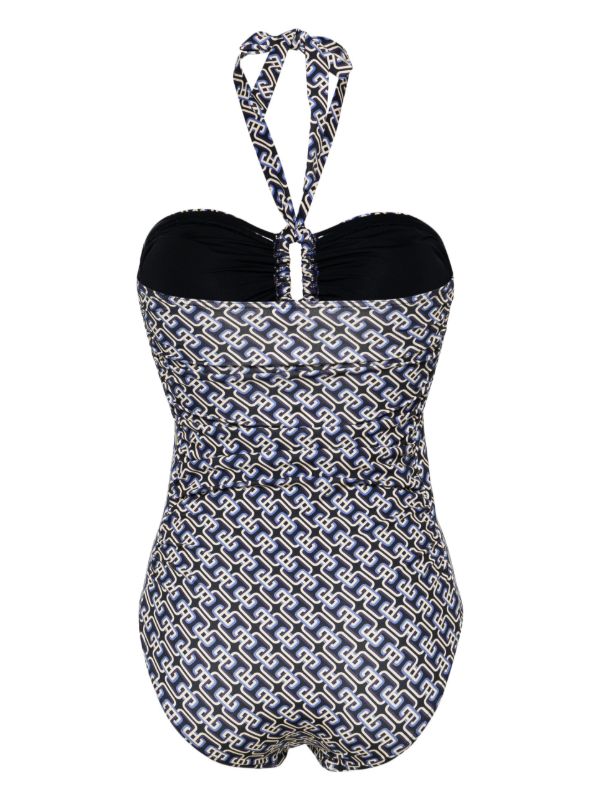 ZIMMERMANN Blue And White Chain Print Swimsuit | Browns One-Pieces
