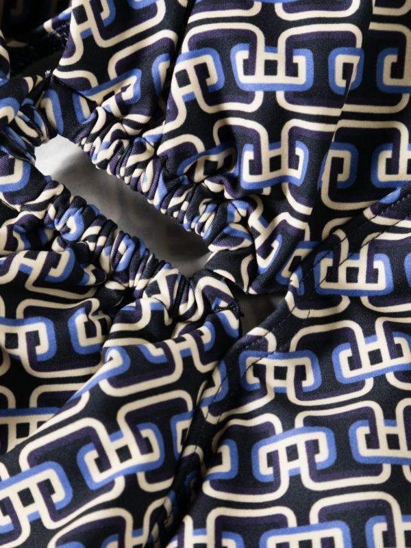 ZIMMERMANN Blue And White Chain Print Swimsuit | Browns One-Pieces