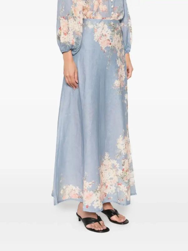 ZIMMERMANN Cascadian Bias Maxi Skirt | Browns A-Line Skirts