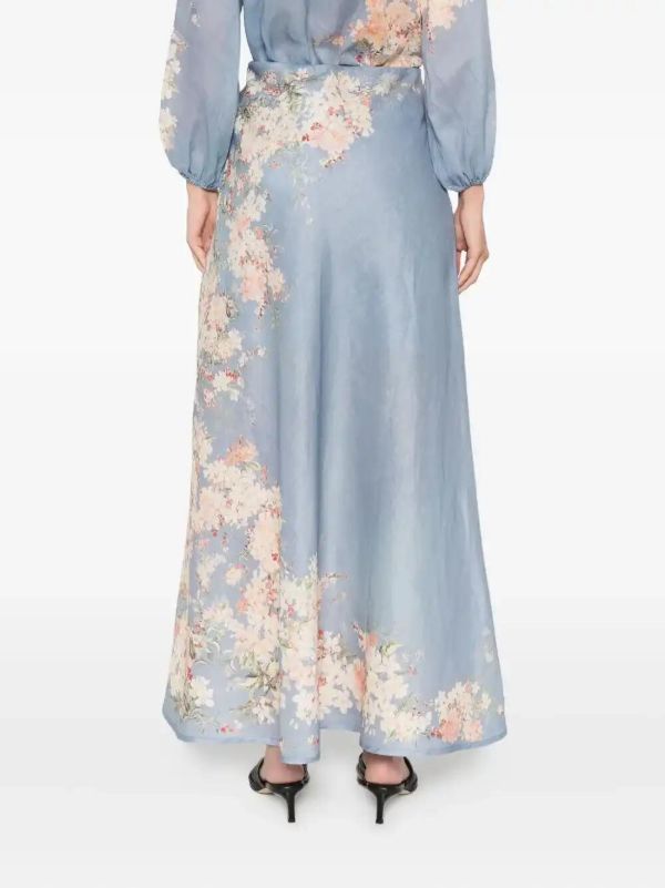 ZIMMERMANN Cascadian Bias Maxi Skirt | Browns A-Line Skirts