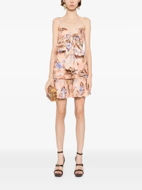ZIMMERMANN Coco Bow Front Mini Dress | Browns Day Dresses