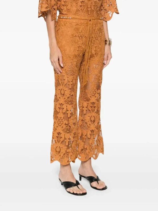 ZIMMERMANN Coco Lace Flared Trousers | Browns Flared & Bell-Bottom Pants