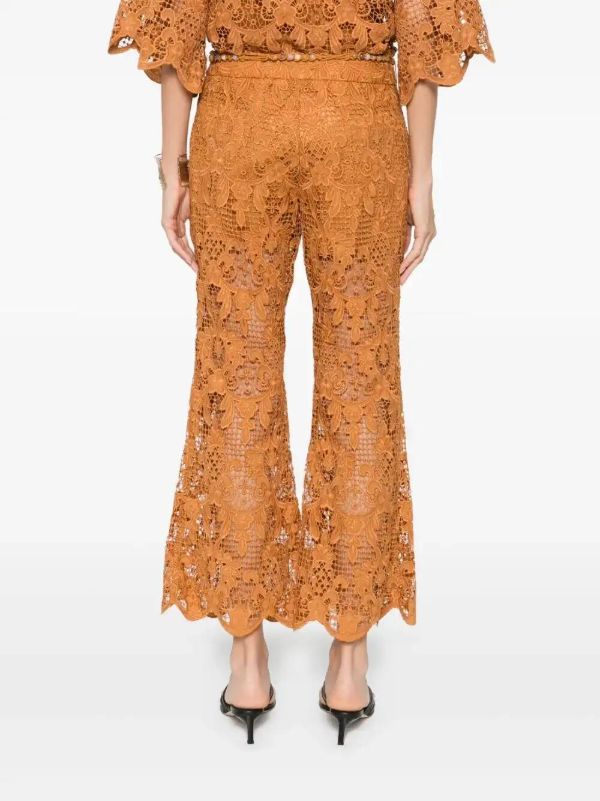 ZIMMERMANN Coco Lace Flared Trousers | Browns Flared & Bell-Bottom Pants