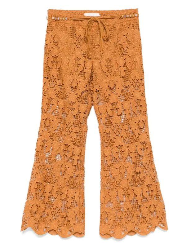 ZIMMERMANN Coco Lace flared trousers | Browns Flared & Bell-Bottom Pants