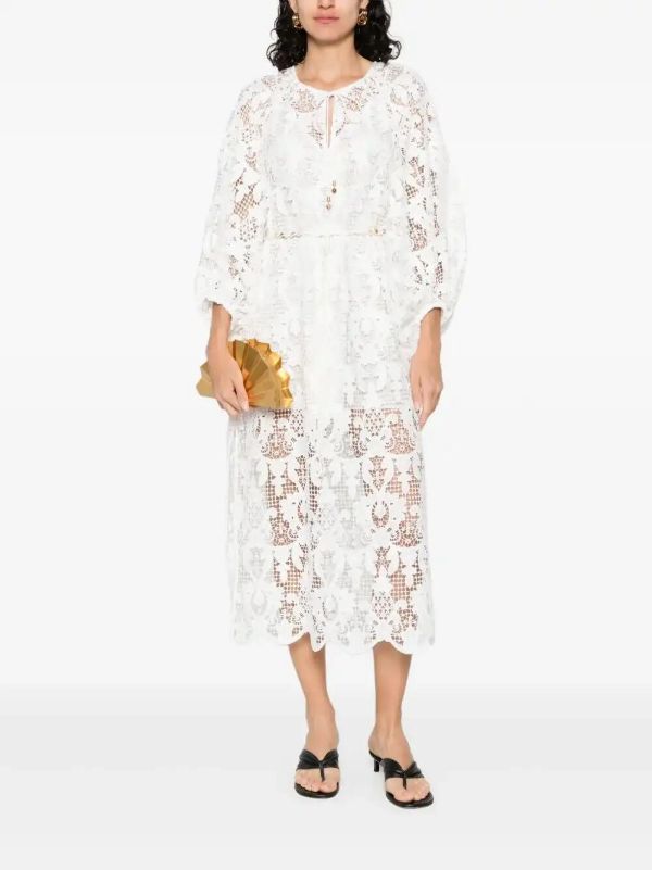 ZIMMERMANN Coco Lace Midi Dress | Browns Day Dresses
