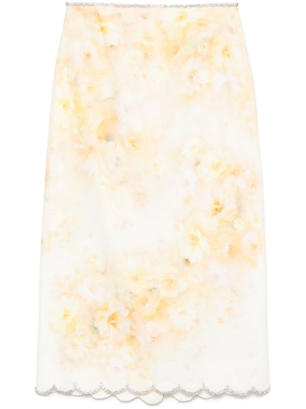 ZIMMERMANN Crush Midi Skirt | Browns Straight Skirts
