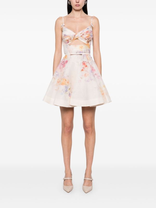 ZIMMERMANN Floral Mini Dress | Browns Cocktail & Party Dresses