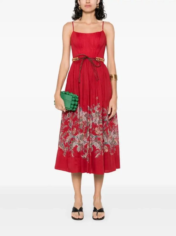 ZIMMERMANN Floral-print Midi Dress | Browns Day Dresses