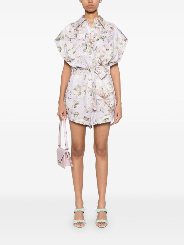 ZIMMERMANN Floral-Print Playsuit | Browns Playsuits