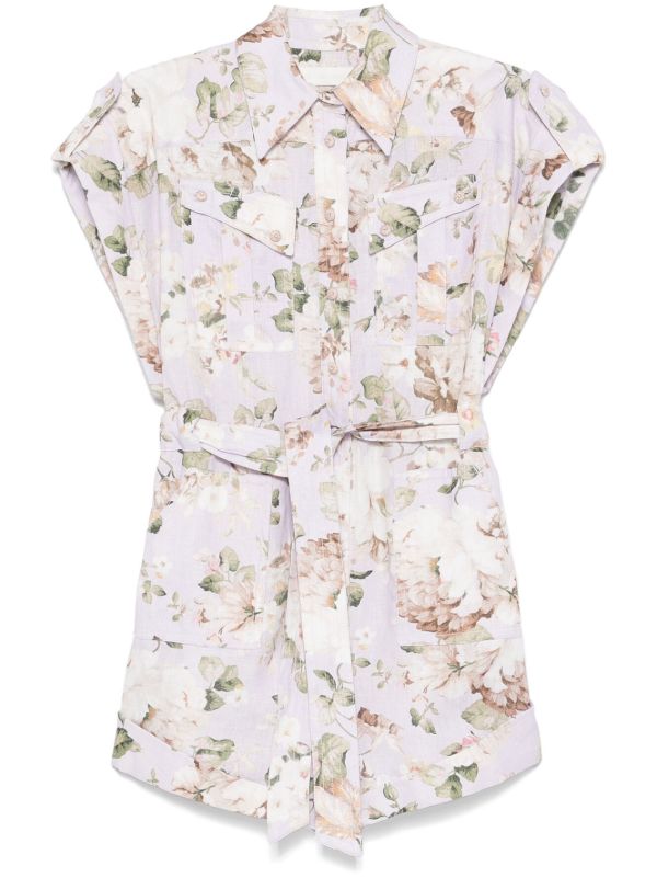 ZIMMERMANN Floral-Print Playsuit | Browns Playsuits