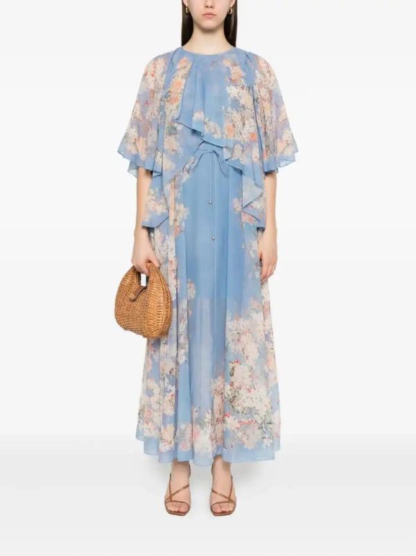 ZIMMERMANN Floral-print Ruffled Dress | Browns Cocktail & Party Dresses