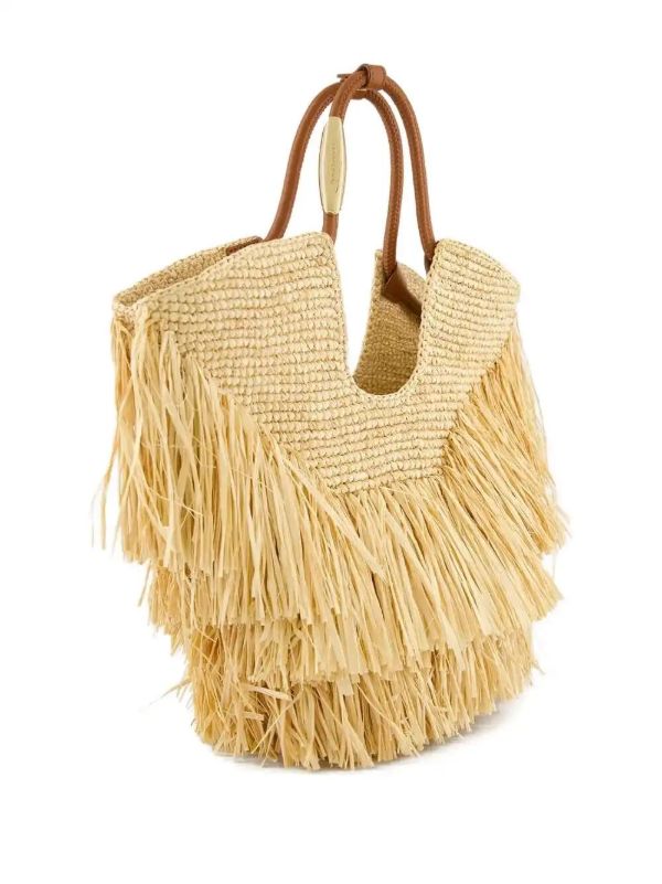 ZIMMERMANN Fringed Straw Handbag | Browns Shoulder Bags