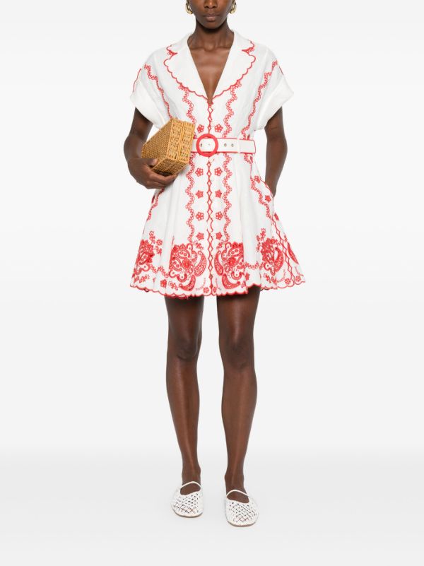ZIMMERMANN Lucky Embroidered Mini Dress | Browns Day Dresses
