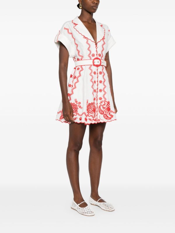 ZIMMERMANN Lucky Embroidered Mini Dress | Browns Day Dresses