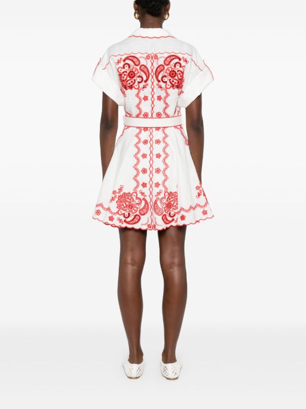ZIMMERMANN Lucky Embroidered Mini Dress | Browns Day Dresses