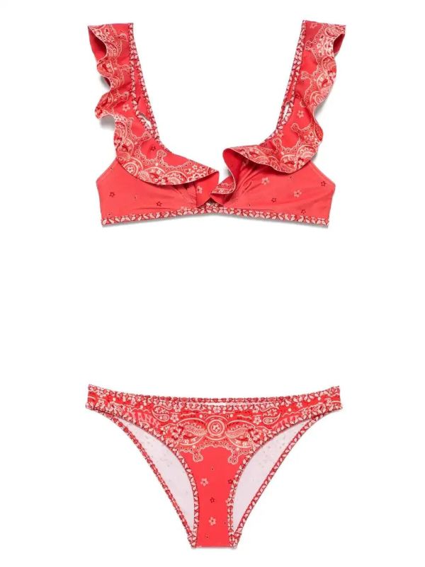 ZIMMERMANN Lucky Frill bikini | Browns Bikinis