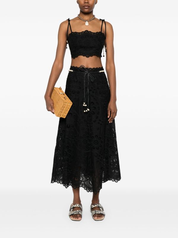 ZIMMERMANN Rhiannon Midi Skirt | Browns A-Line Skirts