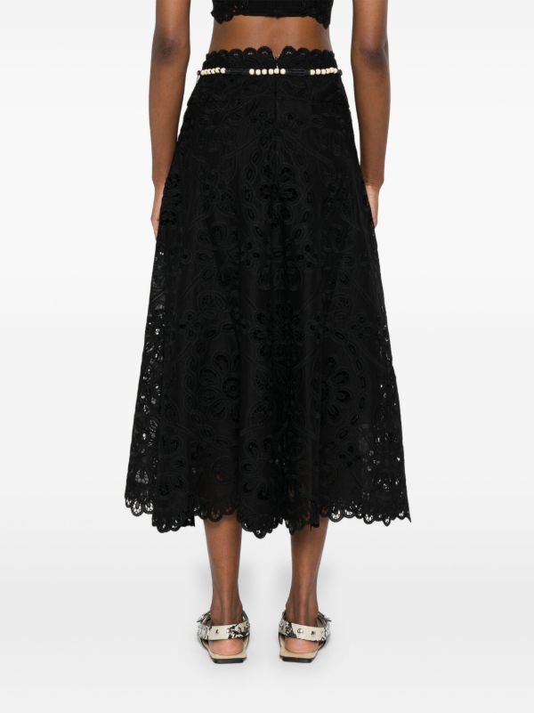 ZIMMERMANN Rhiannon Midi Skirt | Browns A-Line Skirts