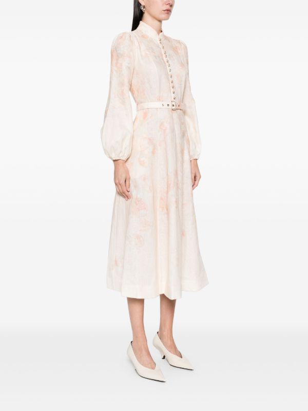 ZIMMERMANN Rose-print Midi Dress | Browns Day Dresses