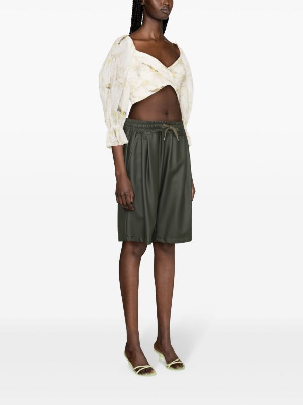 ZIMMERMANN White Pleated Cropped Blouse | Browns Blouses