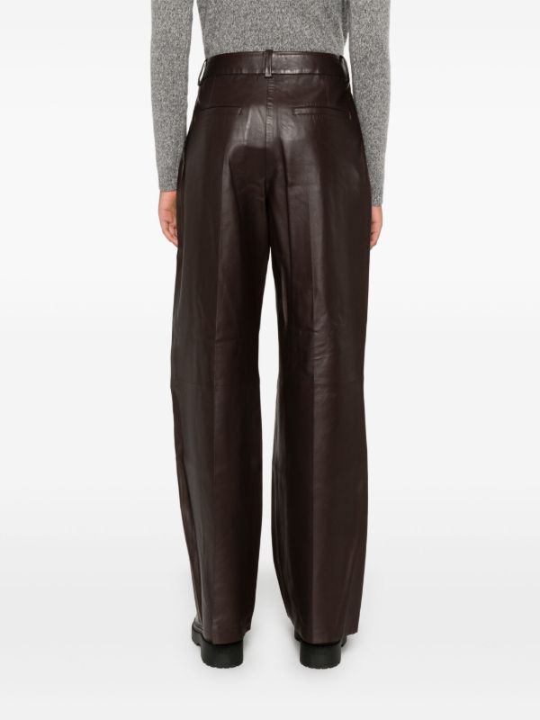 ZIMMERMANN Wide-leg Leather Trousers | Browns Straight-Leg Pants