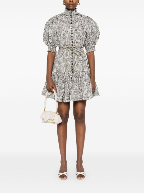 ZIMMERMANN Wylie Lantern Mini Dress | Browns Cocktail & Party Dresses