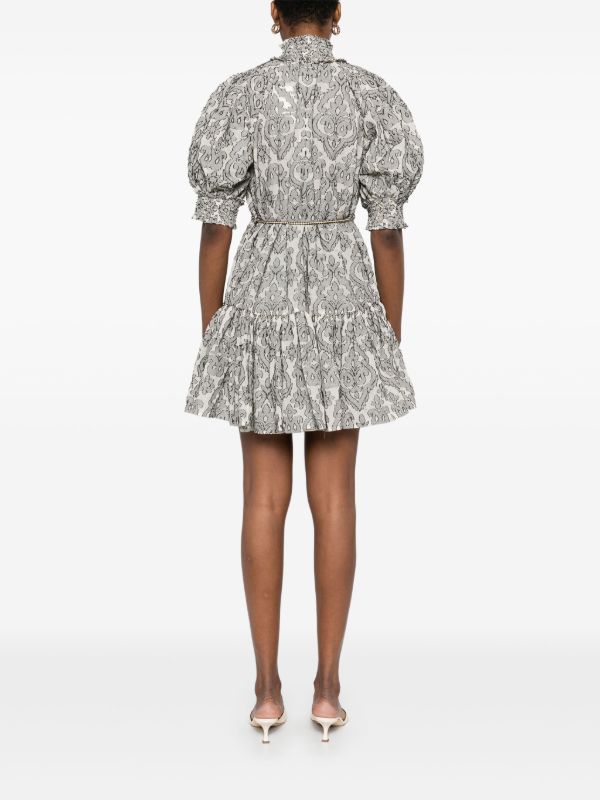 ZIMMERMANN Wylie Lantern Mini Dress | Browns Cocktail & Party Dresses