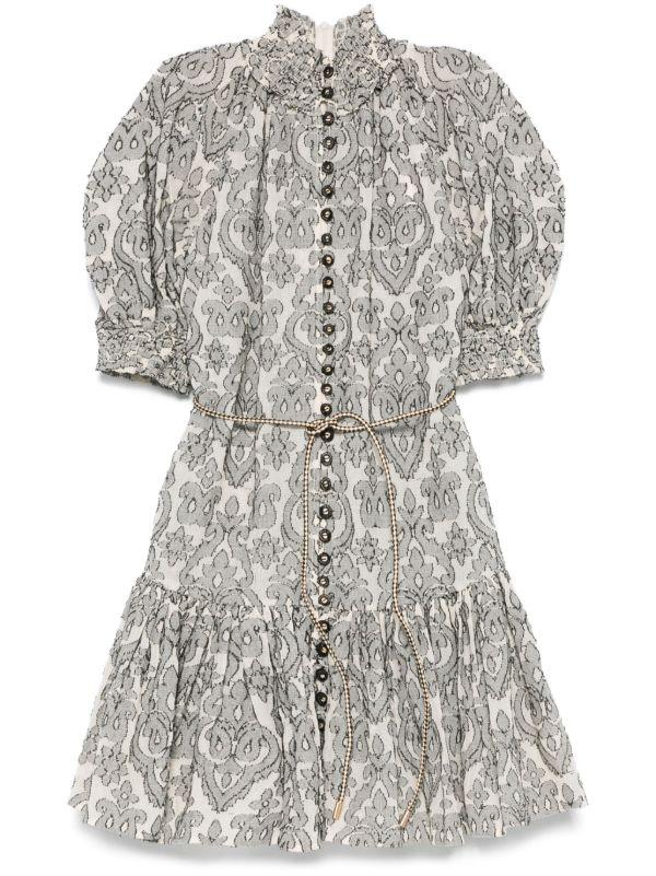 ZIMMERMANN Wylie Lantern Mini Dress | Browns Cocktail & Party Dresses