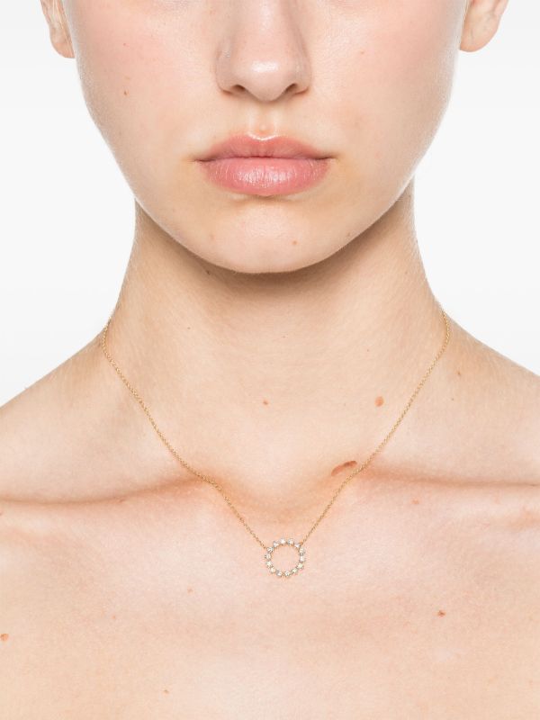 Zoë Chicco 14K Gold Circle Diamond Necklace | Browns Fine Necklaces