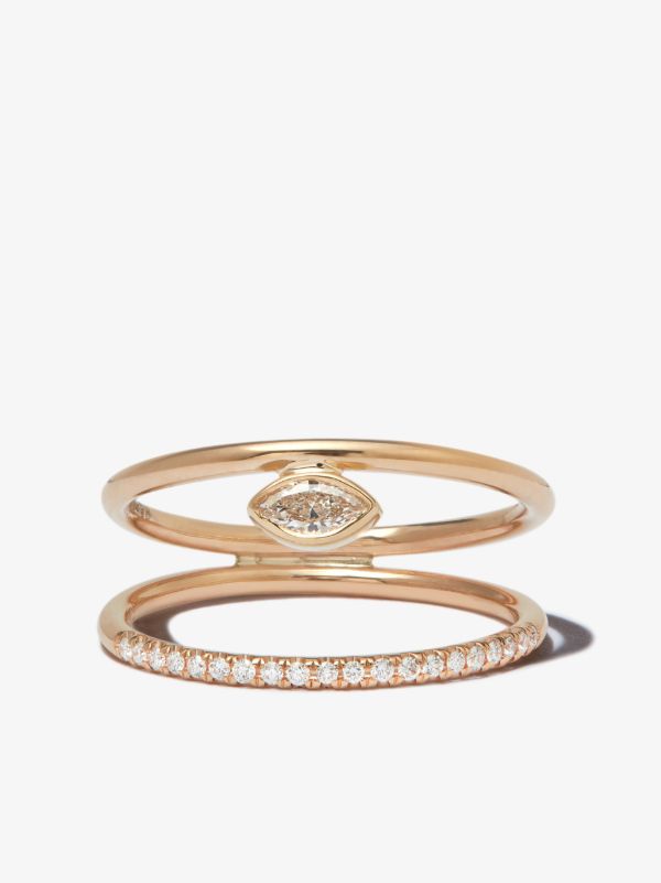 Zoë Chicco 14K Yellow Gold Double Band Diamond Ring | Browns Fine Rings