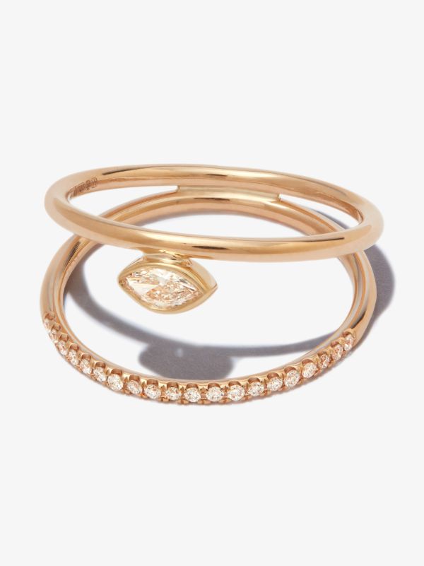 Zoë Chicco 14K yellow gold double band diamond ring | Browns Fine Rings